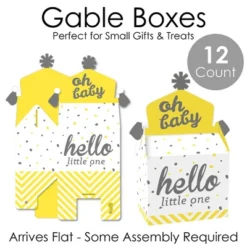Big Dot Of Happiness Hello Little One - Yellow And Gray - Treat Box Party Favors - Neutral Baby Shower Goodie Gable Boxes - Set Of 12 -Party Planers Store GUEST d5453493 10f2 4912 8812 694f67364b5e