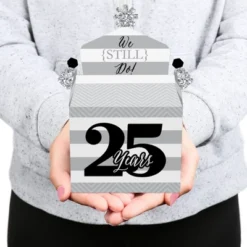 Big Dot Of Happiness We Still Do - 25th Wedding Anniversary - Treat Box Party Favors - Anniversary Party Goodie Gable Boxes - Set Of 12 -Party Planers Store GUEST d5750d89 1ebe 401e b7e9 61308672d601