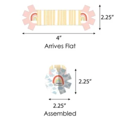 Big Dot Of Happiness Hello Rainbow - Boho Baby Shower And Birthday Party Paper Napkin Holder - Napkin Rings - Set Of 24 -Party Planers Store GUEST d625efca d552 4cf4 a8c6 219d6be7f3bb