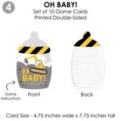 Big Dot Of Happiness Dig It - Construction Party Zone - 4 Baby Shower Games - 10 Cards Each - Gamerific Bundle -Party Planers Store GUEST d689728f 4ec9 4e2e aa88 12211157ee9e