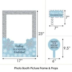 Big Dot Of Happiness Winter Wonderland - Snowflake Holiday Party & Winter Wedding Selfie Photo Booth Picture Frame & Props -Printed On Sturdy Material -Party Planers Store GUEST d6f79fb6 2741 4fc5 8376 0ebea523e5ed