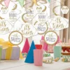 Big Dot Of Happiness It's Twins - Gold Twins Baby Shower Hanging Decor - Party Decoration Swirls - Set Of 40 -Party Planers Store GUEST d7ae7431 9863 40e9 b2e5 ffa31557621f