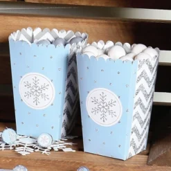 Big Dot Of Happiness Winter Wonderland - Snowflake Holiday Party And Winter Wedding Popcorn Treat Boxes - Set Of 12 -Party Planers Store GUEST d83d67ea e918 40b5 8857 d4c079200944