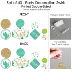 Big Dot Of Happiness Final Fiesta - Last Fiesta Bachelorette Party Hanging Decor - Party Decoration Swirls - Set Of 40 -Party Planers Store GUEST d8ca0c6f 6b39 4a10 91ed 96b417e68685