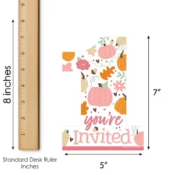 Big Dot Of Happiness 1st Birthday Girl Little Pumpkin - Shaped Fall First Birthday Party Invitation Cards With Envelopes - Set Of 12 -Party Planers Store GUEST d960dafb b6c7 4bf4 9c63 5b2370a193c4