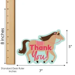 Big Dot Of Happiness Run Wild Horses - Shaped Thank You Cards - Pony Birthday Party Thank You Note Cards With Envelopes - Set Of 12 -Party Planers Store GUEST d96e90c4 cfae 43e3 9737 e696aa7fcea4