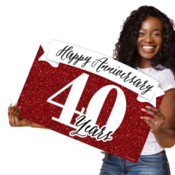 Big Dot Of Happiness We Still Do - 40th Wedding Anniversary - Anniversary Party Yard Sign Lawn Decorations-Happy Anniversary 40 Years Party Yardy Sign -Party Planers Store GUEST d980f007 7d39 4084 a380 50fdb435ffe2