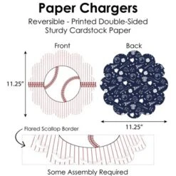 Big Dot Of Happiness Batter Up - Baseball - Baby Shower Or Birthday Party Paper Charger & Table Decorations Chargerific Kit For 8 -Party Planers Store GUEST da3670f0 a5cd 4ca8 add1 6b1d9eb9f54c