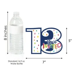Big Dot Of Happiness 13th Birthday - Cheerful Happy Birthday - Shaped Fill-In Invites - Thirteenth Birthday Invites Cards With Envelopes - Set Of 12 -Party Planers Store GUEST db027db8 42a9 445d 8016 03091538ed85