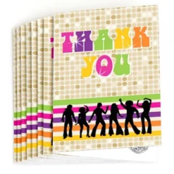 Big Dot Of Happiness 70's Disco - 1970's Disco Fever Party Thank You Cards (8 Count)