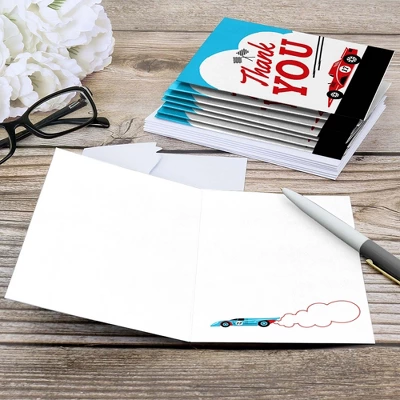 Big Dot Of Happiness Let's Go Racing - Racecar - Baby Shower Or Race Car Birthday Party Thank You Cards (8 Count) 5 Big Dot Of Happiness Let's Go Racing - Racecar - Baby Shower Or Race Car Birthday Party Thank You Cards (8 Count) - Image 3