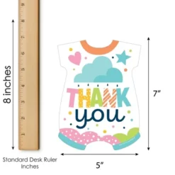 Big Dot Of Happiness Colorful Baby Shower - Shaped Thank You Cards - Gender Neutral Party Thank You Note Cards With Envelopes - Set Of 12 -Party Planers Store GUEST dc41150a c5d9 4948 8fe2 5d0a189a2f1d