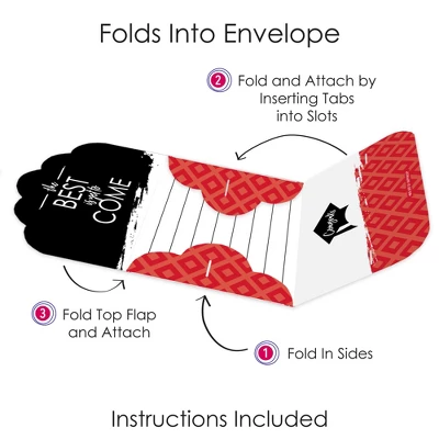 Big Dot Of Happiness Red Grad - Best Is Yet To Come - Fill-In Cards - Red Graduation Party Fold And Send Invitations - Set Of 8 5 Big Dot Of Happiness Red Grad - Best Is Yet To Come - Fill-In Cards - Red Graduation Party Fold And Send Invitations - Set Of 8 - Image 3