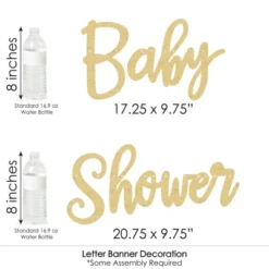 Big Dot Of Happiness Boho Botanical Baby - Greenery Letter Decoration - 36 Banner Cutouts And No-Mess Real Gold Glitter Welcome Baby Banner Letters -Party Planers Store GUEST ddb4851c f2b0 4f14 ab24 f1cd7f18fa05