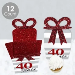 Big Dot Of Happiness We Still Do - 40th Wedding Anniversary - Square Favor Gift Boxes - Anniversary Party Bow Boxes - Set Of 12 -Party Planers Store GUEST ddbac9c8 5cdf 45b0 9895 f8636cb742a6