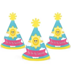 Big Dot Of Happiness You Are My Sunshine - Mini Cone Baby Shower Or Birthday Party Hats - Small Little Party Hats - Set Of 8 -Party Planers Store GUEST ddc058fc 3e6b 47a8 a333 7e7eba059b2c