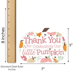 Big Dot Of Happiness Girl Little Pumpkin - Shaped Thank You Cards - Fall Birthday Party Or Baby Shower Thank You Note Cards With Envelopes - Set Of 12 -Party Planers Store GUEST de26a5c7 34f5 4d5f 93c5 bac86061bd5f
