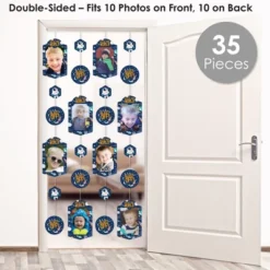 Big Dot Of Happiness Blast Off To Outer Space - Rocket Ship Baby Shower Or Birthday Party Vertical Photo Garland 35 Pieces