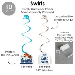 Big Dot Of Happiness Go, Fight, Win - Sports - Baby Shower Or Birthday Party Supplies Decoration Kit - Decor Galore Party Pack - 51 Pieces -Party Planers Store GUEST de76d962 44ef 48fd b3cb 6c364b419753