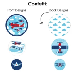 Big Dot Of Happiness Taking Flight - Airplane - Vintage Plane Baby Shower Or Birthday Party Decor And Confetti - Terrific Table Centerpiece Kit 30 Ct -Party Planers Store GUEST dea848e6 c0a8 42df 8088 15284e3a4439