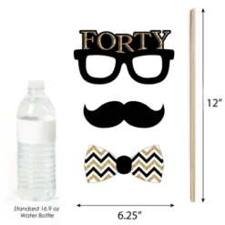Big Dot Of Happiness Adult 40th Birthday - Gold - Birthday Party Photo Booth Props Kit - 20 Count -Party Planers Store GUEST df114932 4f32 448c a071 b59ea613a4c5