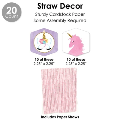 Big Dot Of Happiness Rainbow Unicorn - Magical Unicorn Baby Shower Or Birthday Party Favors And Cupcake Kit - Fabulous Favor Party Pack - 100 Pieces 8 Big Dot Of Happiness Rainbow Unicorn - Magical Unicorn Baby Shower Or Birthday Party Favors And Cupcake Kit - Fabulous Favor Party Pack - 100 Pieces - Image 6