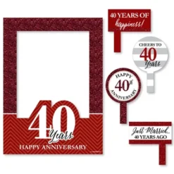 Big Dot Of Happiness We Still Do - 40th Wedding Anniversary Selfie Photo Booth Picture Frame & Props - Printed On Sturdy Material -Party Planers Store GUEST e0c95b83 f917 4924 94c7 f13b07a7c270