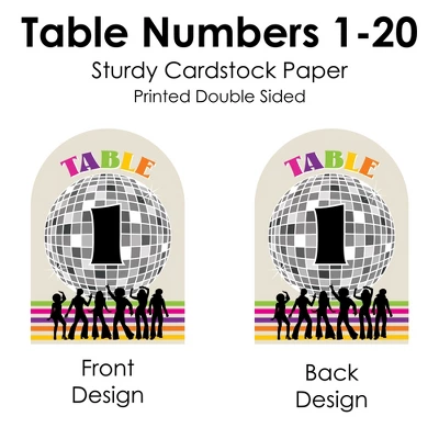 Big Dot Of Happiness 70’s Disco - 1970s Disco Fever Party Double-Sided 5 X 7 Inches Cards - Table Numbers - 1-20 7 Big Dot Of Happiness 70’s Disco - 1970s Disco Fever Party Double-Sided 5 X 7 Inches Cards - Table Numbers - 1-20 - Image 5