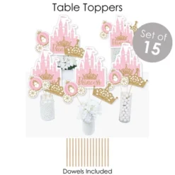 Big Dot Of Happiness Little Princess Crown - Pink And Gold Princess Baby Shower Or Birthday Party Supplies - Banner Decoration Kit - Fundle Bundle -Party Planers Store GUEST e1874639 0af5 4720 b713 7eeab811f5a3