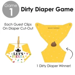 Big Dot Of Happiness Let's Fiesta - Baby Shower Conversation Starter - 2-in-1 Dirty Diaper Game - Set Of 24 -Party Planers Store GUEST e1c293d3 ca30 45d8 b5b7 8ace4cd9d396