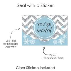 Big Dot Of Happiness Winter Wonderland - Fill-In Cards - Snowflake Holiday Party And Winter Wedding Fold And Send Invitations - Set Of 8 -Party Planers Store GUEST e29e60a8 6b40 4bd0 92d3 ddea9078887a