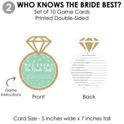 Big Dot Of Happiness Final Fiesta - Ring Wish Card Last Fiesta Bachelorette Party Activities - Shaped Advice Cards Game - Set Of 20 -Party Planers Store GUEST e3138633 121d 4162 8670 79a9cd568ea6