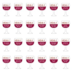 Big Dot Of Happiness Drink If Game - But First, Wine - Wine Tasting Party Game - 24 Count