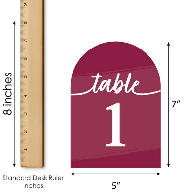 Big Dot Of Happiness Burgundy Elegantly Simple - Wedding Receptions, Parties Or Events Double-Sided 5 X 7 Inches Cards - Table Numbers - 1-20 8 Big Dot Of Happiness Burgundy Elegantly Simple - Wedding Receptions, Parties Or Events Double-Sided 5 X 7 Inches Cards - Table Numbers - 1-20 - Image 6