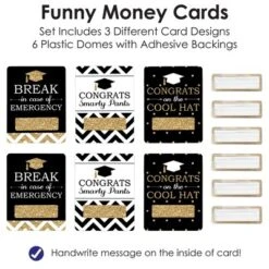 Big Dot Of Happiness Tassel Worth The Hassle - Gold - DIY Assorted Graduation Cash Holder Gift - Funny Money Cards - Set Of 6 -Party Planers Store GUEST e4ce5cc3 57db 42a8 bcfc b1cf494f9d9b