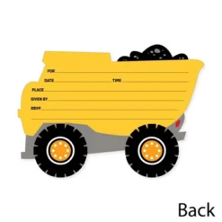 Big Dot Of Happiness Dig It - Construction Party Zone - Shaped Fill-In Invites - Baby Shower Or Birthday Party Invite Cards With Envelopes - Set Of 12 -Party Planers Store GUEST e533e84f 11a0 4f48 ad81 5d4ea894d294