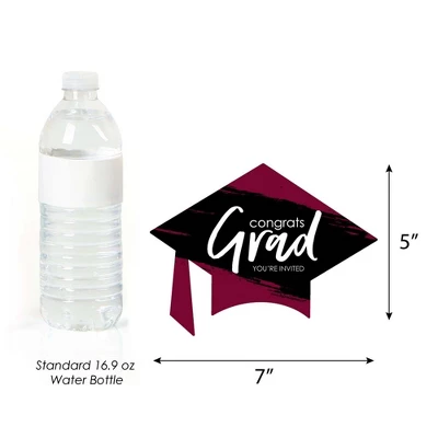 Big Dot Of Happiness Maroon Graduation Party Invitations - Shaped Fill-In Invite Cards With Envelopes - Set Of 12 5 Big Dot Of Happiness Maroon Graduation Party Invitations - Shaped Fill-In Invite Cards With Envelopes - Set Of 12 - Image 3