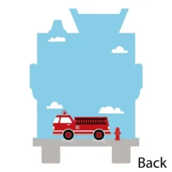 Big Dot Of Happiness Fired Up Fire Truck - Shaped Thank You Cards - Firefighter Baby Shower Birthday Party Thank You Cards With Envelopes - Set Of 12 -Party Planers Store GUEST e543fb3e 36dd 4052 bfec 7e0e1947e525