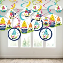 Big Dot Of Happiness Gnome Birthday - Happy Birthday Party Hanging Decor - Party Decoration Swirls - Set Of 40 -Party Planers Store GUEST e556bdb6 de56 4574 ab83 b3b8d628cac5