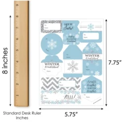 Big Dot Of Happiness Winter Wonderland - Snowflake Holiday Party And Winter Wedding Gift Tag Labels - To And From Stickers - 12 Sheets - 120 Stickers -Party Planers Store GUEST e5852e0a 7946 4b36 bdd9 171069b11636