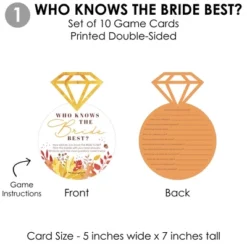 Big Dot Of Happiness Fall Foliage Bride - 4 Autumn Leaves Bridal Shower Games - 10 Cards Each - Gamerific Bundle -Party Planers Store GUEST e5d36b7d e2da 454b a4e6 1b02704f2d39