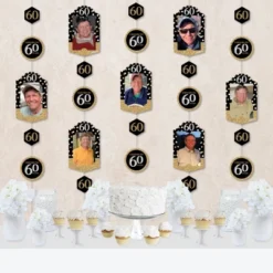 Big Dot Of Happiness Adult 60th Birthday - Gold - Birthday Party Vertical Photo Garland 35 Pieces -Party Planers Store GUEST e60d50bd 66fc 46a5 8775 f45bb73bfbab