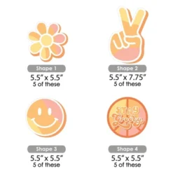 Big Dot Of Happiness Stay Groovy - Decorations DIY Boho Hippie Party Essentials - Set Of 20 -Party Planers Store GUEST e61d306e b80a 4d8e a33d 15b38f3aabaf