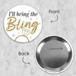 Big Dot Of Happiness I'll Bring The Bling - 3 Inch Pink And Gold Bachelorette Party Badge - Pinback Buttons - Set Of 8 12 Big Dot Of Happiness I'll Bring The Bling - 3 Inch Pink And Gold Bachelorette Party Badge - Pinback Buttons - Set Of 8 -Party Planers Store GUEST e684a4f8 667d 4ab6 9efd b0bb3cc271c8