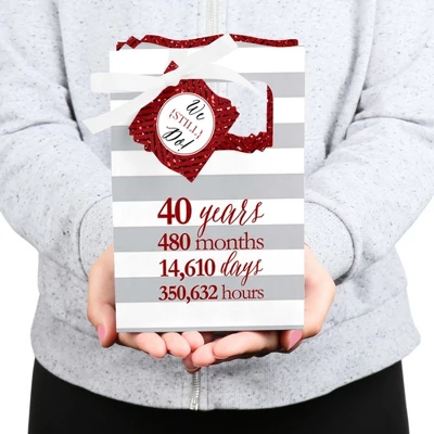 Big Dot Of Happiness We Still Do - 40th Wedding Anniversary Party Favor Boxes - Set Of 12 5 Big Dot Of Happiness We Still Do - 40th Wedding Anniversary Party Favor Boxes - Set Of 12 - Image 3