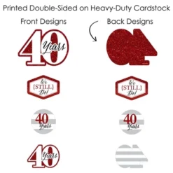 Big Dot Of Happiness We Still Do - 40th Wedding Anniversary - Anniversary Party Centerpiece Sticks - Showstopper Table Toppers - 35 Pieces -Party Planers Store GUEST e7867939 b9ed 4bb7 8e23 bec8f21ccf23