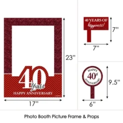 Big Dot Of Happiness We Still Do - 40th Wedding Anniversary Selfie Photo Booth Picture Frame & Props - Printed On Sturdy Material -Party Planers Store GUEST e7a01952 db06 42d2 8dee ed74633fff5a