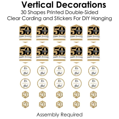 Big Dot Of Happiness We Still Do - 50th Wedding Anniversary - Anniversary Party DIY Dangler Backdrop - Hanging Vertical Decorations - 30 Pieces 5 Big Dot Of Happiness We Still Do - 50th Wedding Anniversary - Anniversary Party DIY Dangler Backdrop - Hanging Vertical Decorations - 30 Pieces - Image 3