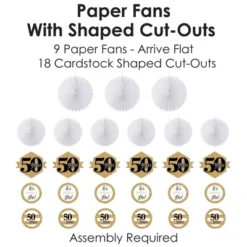 Big Dot Of Happiness We Still Do - 50th Wedding Anniversary - Hanging Anniversary Party Tissue Decoration Kit - Paper Fans - Set Of 9 10 Big Dot Of Happiness We Still Do - 50th Wedding Anniversary - Hanging Anniversary Party Tissue Decoration Kit - Paper Fans - Set Of 9 -Party Planers Store GUEST e7c02a1e 9c70 4f0c b8ef 9de7960f13b2