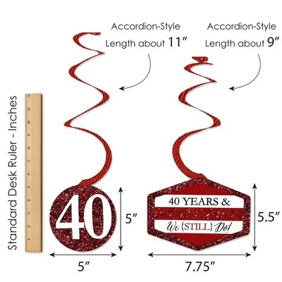 Big Dot Of Happiness We Still Do - 40th Wedding Anniversary - Anniversary Party Hanging Decor - Party Decoration Swirls - Set Of 40 7 Big Dot Of Happiness We Still Do - 40th Wedding Anniversary - Anniversary Party Hanging Decor - Party Decoration Swirls - Set Of 40 - Image 5
